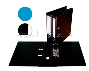 Mape reistrs A4, 75mm, neapkalts, PP+PP, gaii zila, X FILE.